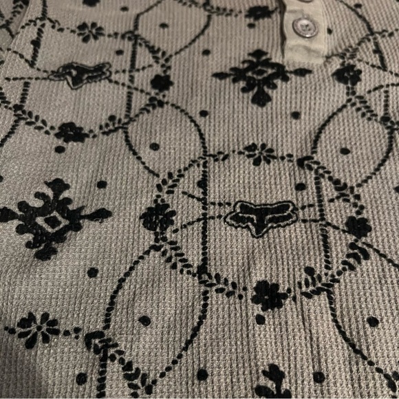 Fox Racing Thermal Henley Top in Mixed Print in Gray Sz L Slim Fit - Picture 5 of 13